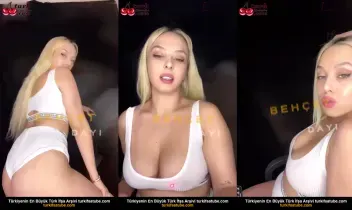 Sarı saçlı bayan canlı yayın yapıyor boşalıyor